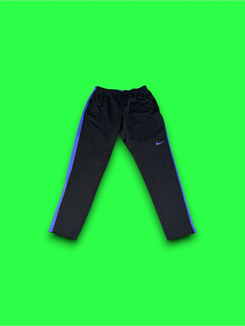 Nike Dri-Fit Striped Track pants Mens Medium Black Purple Stretch Activewear - Picture 2 of 6